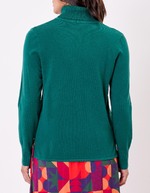 Pull maille col roulé imprimé La Fiancée