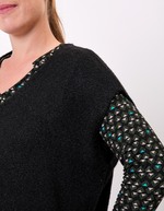 Pull tricot sans manche uni imprimé La Fiancée