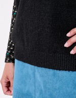 Pull tricot sans manche uni imprimé La Fiancée