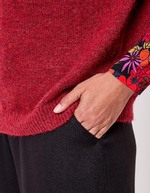 Pull tricot sans manche uni imprimé La Fiancée