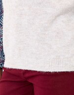 Pull tricot sans manche uni imprimé La Fiancée