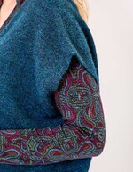 Pull tricot sans manche uni imprimé La Fiancée