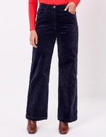 Pantalon large velours cotelé imprimé La Fiancée