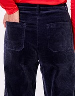 Pantalon large velours cotelé imprimé La Fiancée