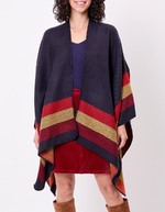Poncho imprimé réversible imprimé La Fiancée