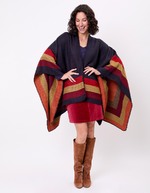 Poncho imprimé réversible imprimé La Fiancée