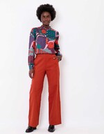 Pantalon large flanelle coton bio imprim&eacute; La Fianc&eacute;e