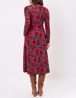 Robe midi maille fluide imprimé La Fiancée