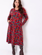 Robe midi maille fluide imprimé La Fiancée