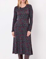 Robe midi maille fluide imprimé La Fiancée