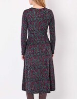 Robe midi maille fluide imprimé La Fiancée