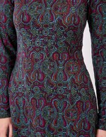 Robe midi maille fluide imprimé La Fiancée