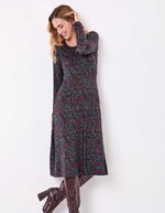 Robe midi maille fluide imprimé La Fiancée