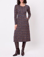 Robe midi maille fluide imprimé La Fiancée