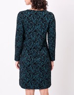 Robe courte maille jacquard imprimé La Fiancée