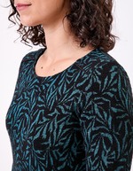 Robe courte maille jacquard imprimé La Fiancée
