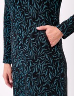 Robe courte maille jacquard imprimé La Fiancée