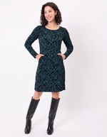 Robe courte maille jacquard imprimé La Fiancée