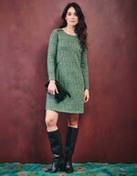 Robe courte maille jacquard imprimé La Fiancée