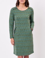 Robe courte maille jacquard imprimé La Fiancée