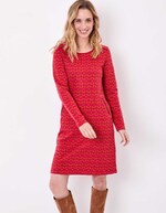 Robe courte maille jacquard imprimé La Fiancée
