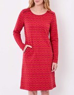 Robe courte maille jacquard imprimé La Fiancée