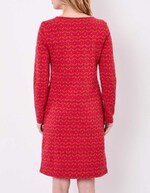 Robe courte maille jacquard imprimé La Fiancée