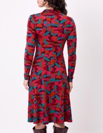 Robe chemise maille fluide imprimé La Fiancée