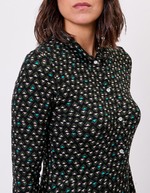 Robe chemise maille fluide imprimé La Fiancée