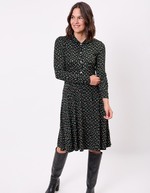 Robe chemise maille fluide imprimé La Fiancée