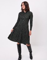 Robe chemise maille fluide imprimé La Fiancée