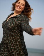 Robe chemise maille fluide imprimé La Fiancée