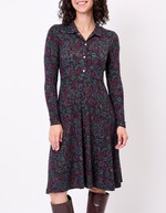 Robe chemise maille fluide imprimé La Fiancée