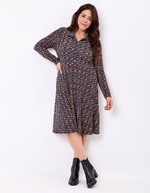 Robe chemise maille fluide imprimé La Fiancée