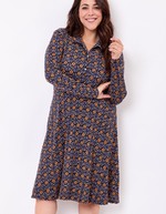 Robe chemise maille fluide imprimé La Fiancée
