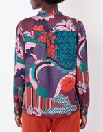 Blouse fluide volants imprimé La Fiancée