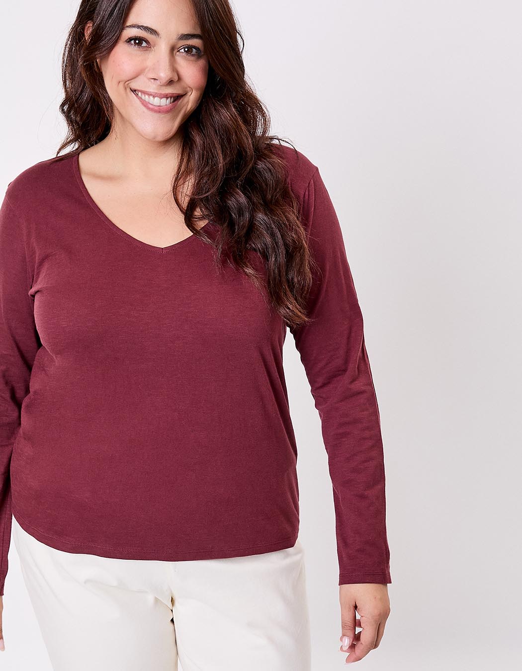 T-shirt col V imprimé coton bio imprimé La Fiancée