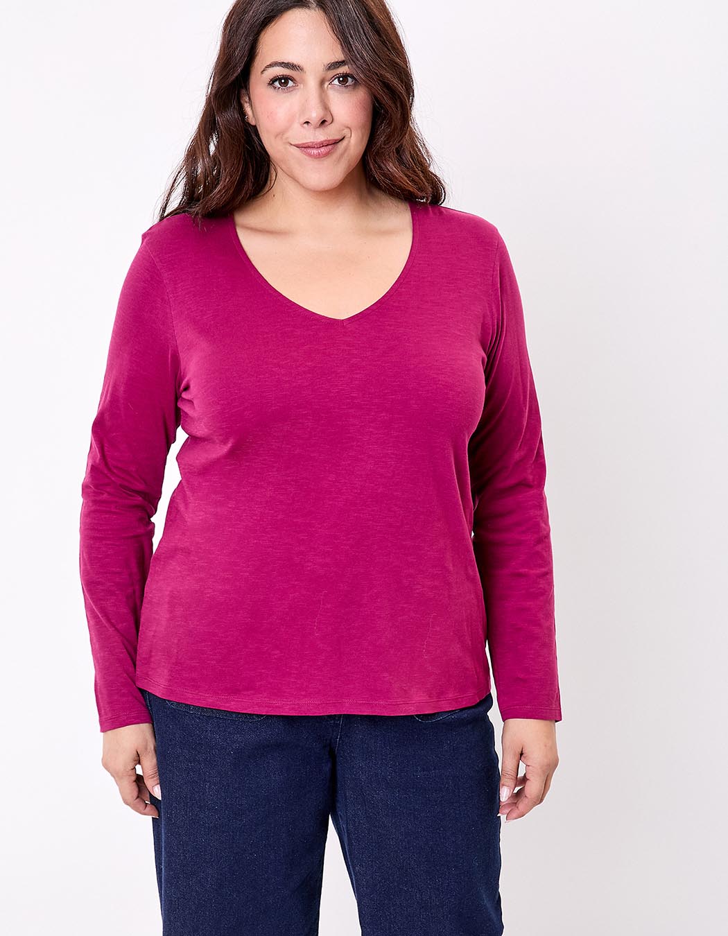T-shirt col V imprimé coton bio imprimé La Fiancée