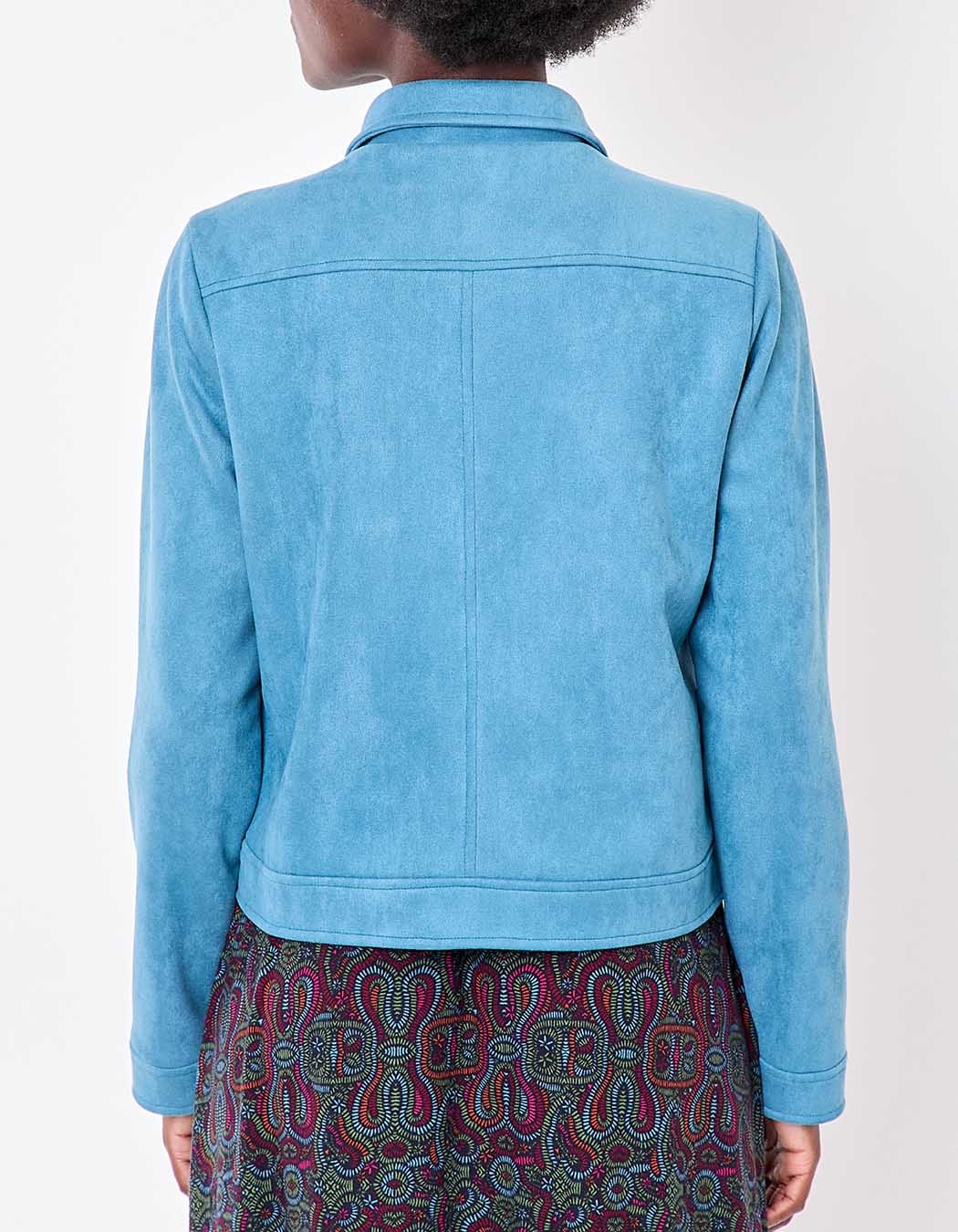 Veste courte suédine doublée imprimé La Fiancée