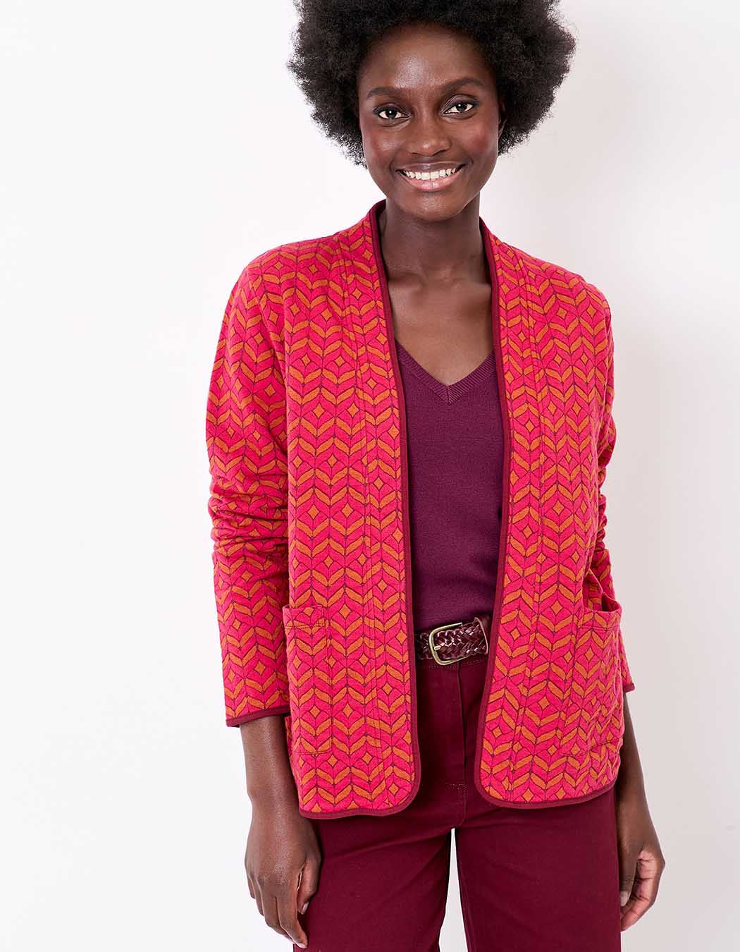 Gilet souple maille jacquard imprimé La Fiancée