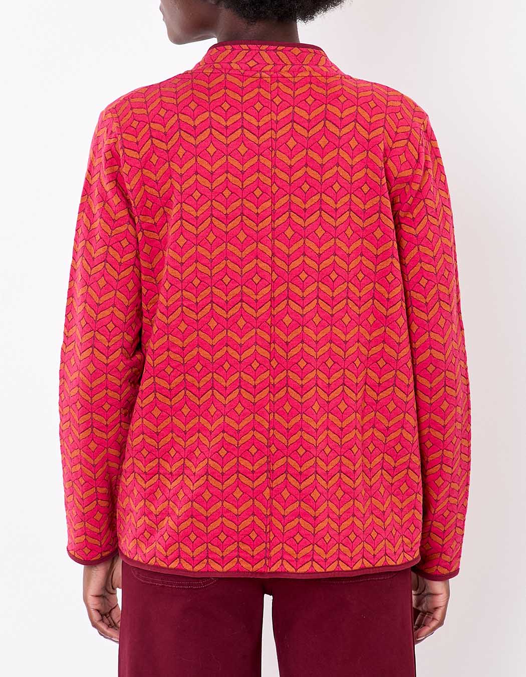 Gilet souple maille jacquard imprimé La Fiancée