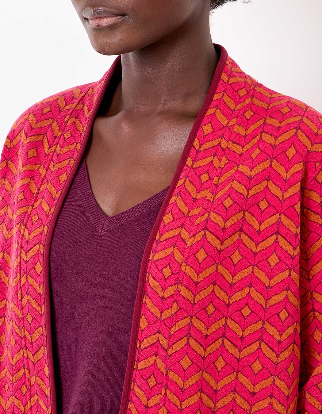 Gilet souple maille jacquard imprimé La Fiancée