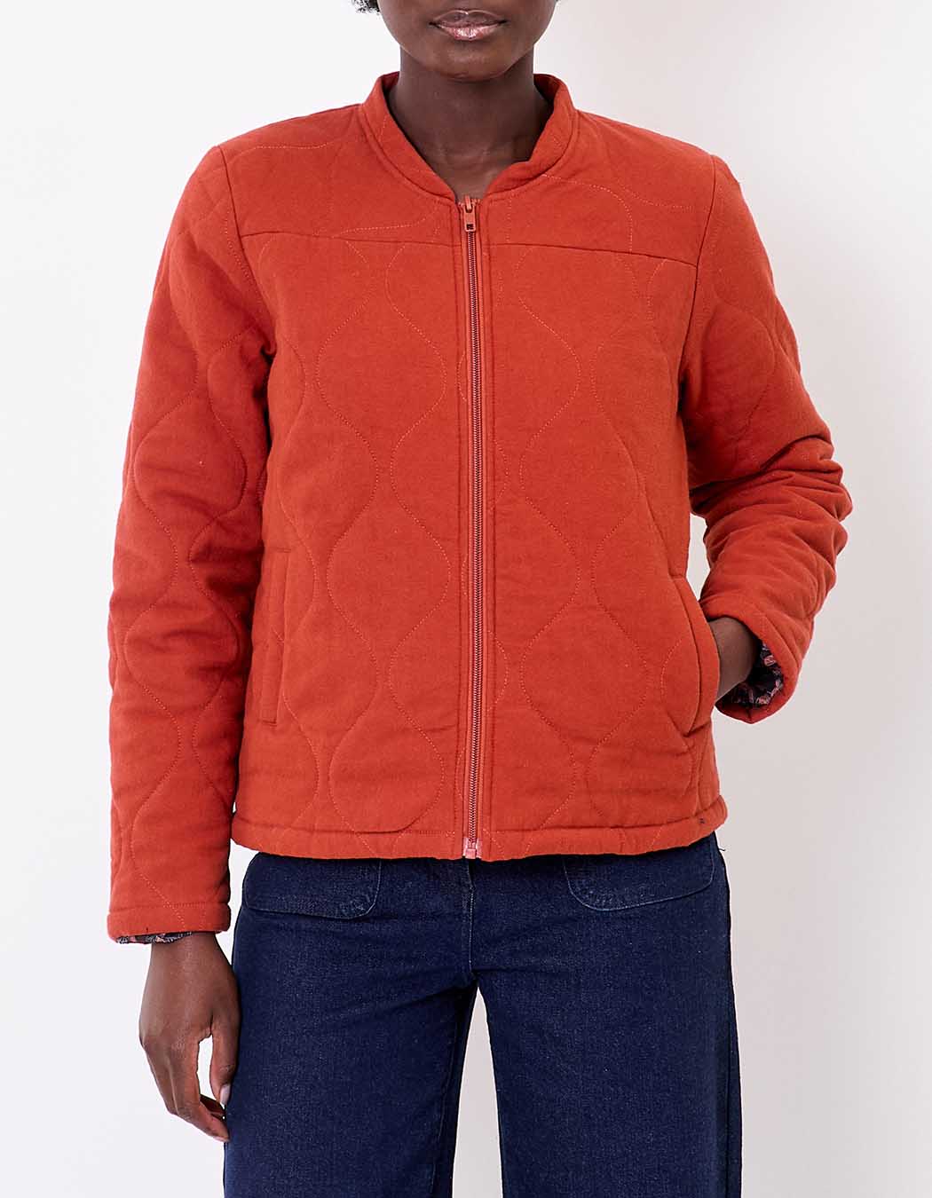 Veste matelassée flanelle coton bio imprimé La Fiancée