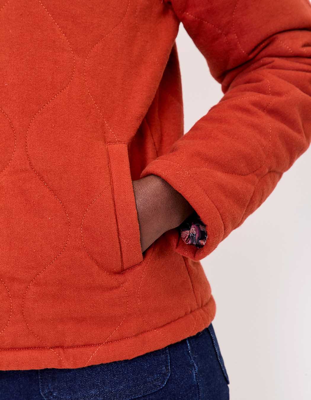 Veste matelassée flanelle coton bio imprimé La Fiancée