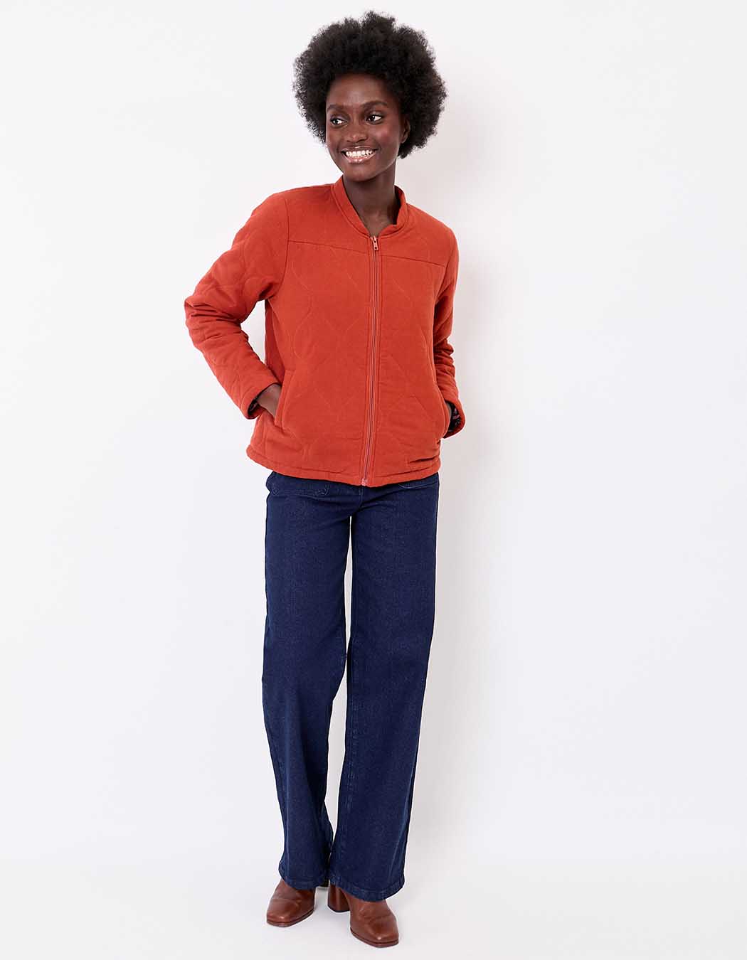 Veste matelassée flanelle coton bio imprimé La Fiancée