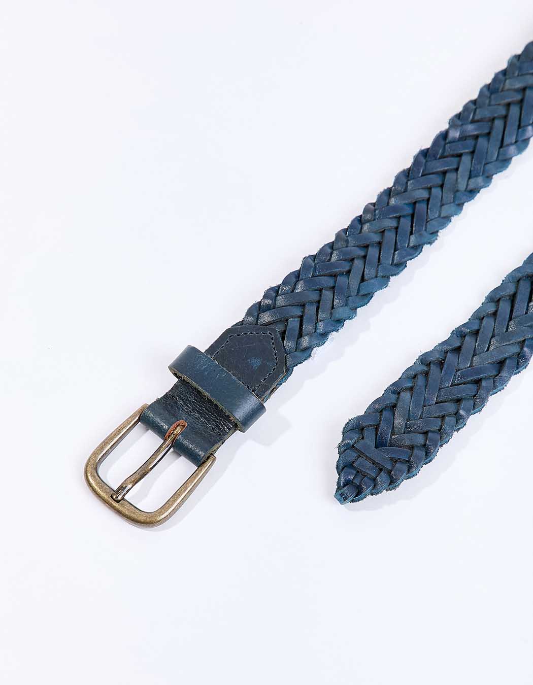Ceinture cuir tressé imprimé La Fiancée
