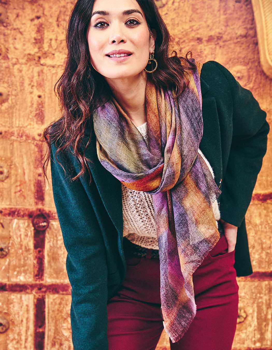 Foulard en laine imprimée imprimé La Fiancée
