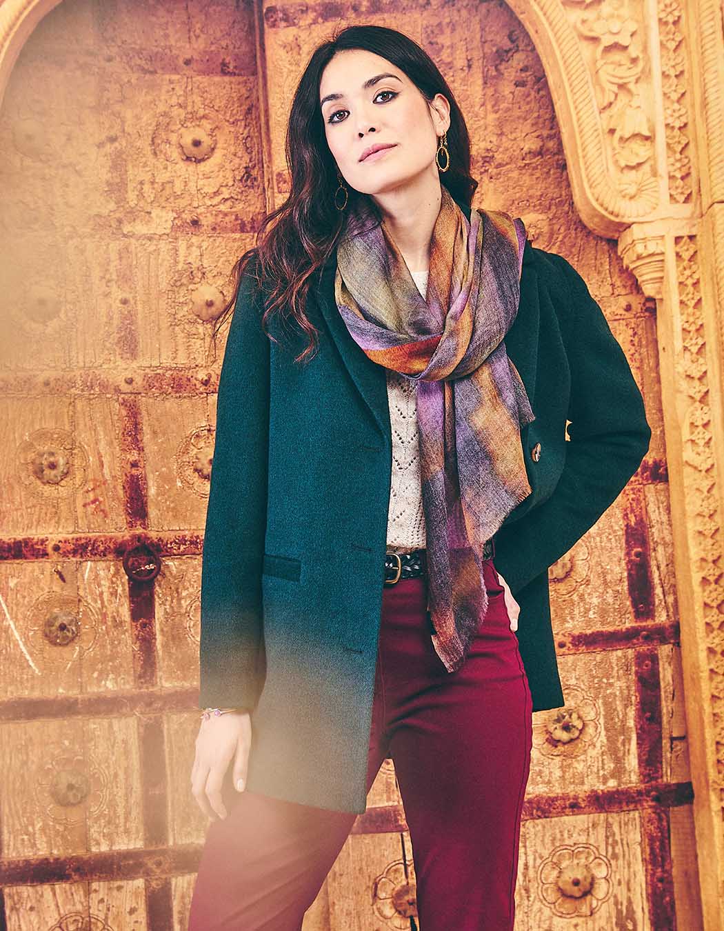 Foulard en laine imprimée imprimé La Fiancée
