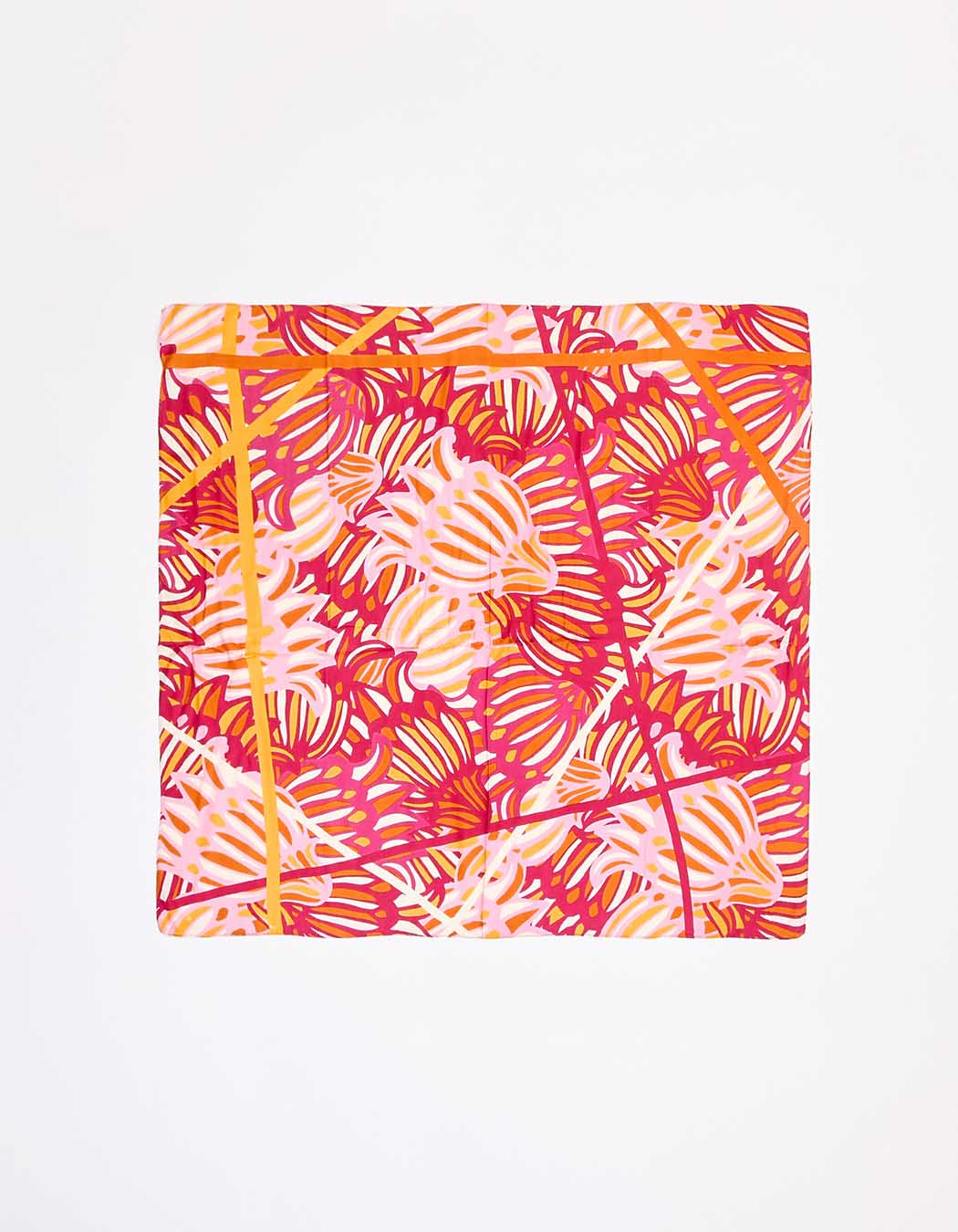 Grand foulard carré fluide imprimé La Fiancée