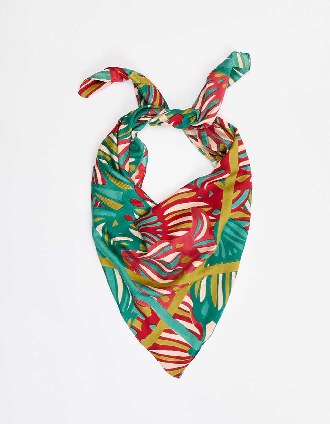 Grand foulard carré fluide imprimé La Fiancée